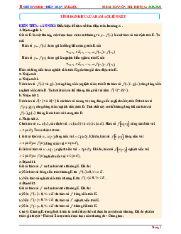 Tính đơn điệu của hàm số liên kết Toán 12