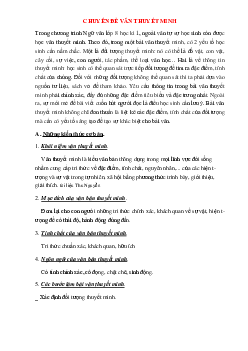 Chuyên đề văn thuyết minh lớp 8