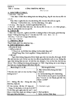 Giáo án môn Ngữ Văn chương trình chuẩn lớp 7 cả kỳ I và học kỳ II