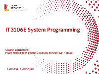 Bài giảng Chapter 4. Memory Management môn Lập trình mạng | Đại học Bách Khoa Hà Nội