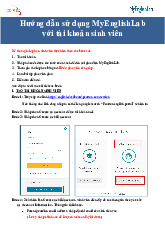 Hướng Dẫn Sử Dụng My English Lab - Môn Học 2023 (Final Exam)