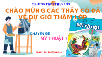 Giáo án điện tử Mĩ Thuật 7 Bài 13 Cánh diều: Thiết kế logo
