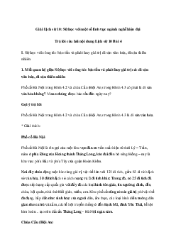 Lịch sử 10 Bài 4: Sử học với một số lĩnh vực ngành nghề hiện đại sách Chân Trời Sáng Tạo