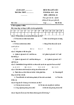 Đề thi giữa học kì 1 lớp 10 năm 2023 - 2024 sách Chân trời sáng tạo | Sinh học 10 đề 1