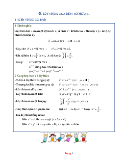 Bài tập toán 7 lũy thừa của một số hữu tỉ ( có lời giải chi tiết )