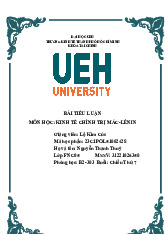 Bài tiểu luận môn kinh tế chính trị Mác - Lênin