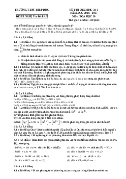TOP 20 đề thi olympic và học sinh giỏi Hóa 10 (có đáp án)