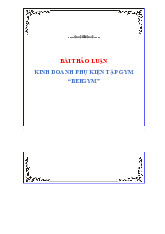 Dự án Phụ kiện Gym "BeeGym" | Bài thảo luận Khởi sự Kinh doanh