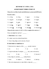 Đề thi học kỳ 1 môn Tiếng Anh lớp 8 năm học 2024 - 2025 | Bộ sách I Learn Smart World