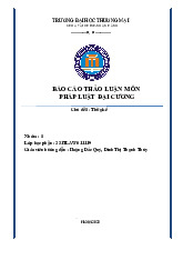 Phân Tích Thừa Kế và Hãng Cạnh Tranh Hoàn Hảo | Bài thảo luận pháp luật đại cương