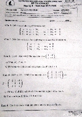 Đề thi cuối HKII học phần Đại số tuyến tính năm 2024 - 2025 | Trường Đại học Công nghệ Thông tin, Đại học Quốc gia Thành phố Hồ Chí Minh