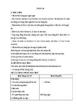 Tuần 30 | Giáo án buổi 2 Tiếng Việt học kì 1 | Cánh diều