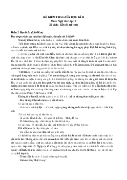Đề thi giữa học kì 2 môn Ngữ văn 10 sách KNTT - Đề 3