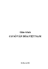 Giáo trình Môn Cơ sở văn hóa Việt Nam | Đại học Công Đoàn