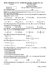 Đề giữa kì 2 Toán 12 năm 2024 – 2025 trường THPT Trần Cao Vân – Khánh Hòa có đáp án