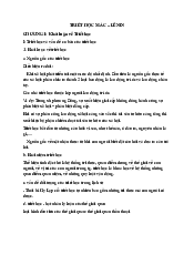 Khái luận về Triết học - Triết học Mác Lênin | Trường Đại học Văn hóa Hà Nội