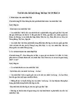 Giải Lịch Sử 10 Bài 14: Cơ sở hình thành và quá trình phát triển của văn minh Đại Việt | Cánh diều
