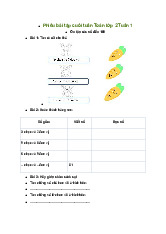 Phiếu bài tập cuối tuần Toán 2 sách Kết nối tri thức với cuộc sống