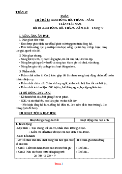 Giáo án Toán 3 Kết nối tri thức (KNTT) tuần 29