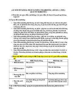 Câu hỏi ôn tập học phần Nguyên lý Marketing