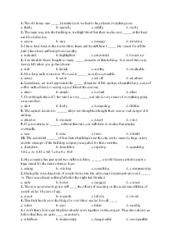 Tuyển tập bài tập từ vựng ngữ pháp trong một số đề thi HSG THPT có đáp án
