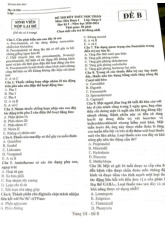 Đề thi kết thúc học phần môn Hoá Dược 1 năm học 2020-2021 | Đại học Y Dược Huế