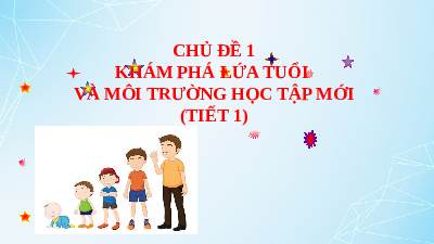 Giáo án điện tử Hoạt động trải nghiệm 6 Chủ đề 1 Kết nối tri thức: Khám phá lứa tuổi và môi trường học tập mới
