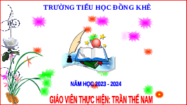 Giáo án điện tử Tiếng Việt 4 Luyện từ và câu Cánh diều: Danh từ