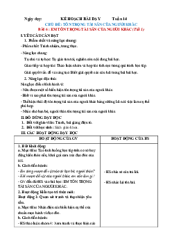 Giáo án Đạo Đức lớp 4 Tuần 14,15,16 | Chân trời sáng tạo