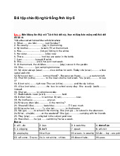 Bài tập chia động từ tiếng Anh lớp 6