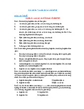 Câu hỏi trắc nghiệm Ôn tập môn quản lý Logistics | Đại Học Nội Vụ Hà Nội