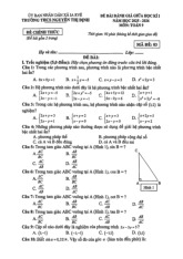 Đề giữa học kì 1 Toán 9 năm 2025 – 2026 trường THCS Nguyễn Thị Định – Đắk Lắk