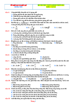 Đề thi thử tốt nghiệp 2023 Vật lí Sở GD Hưng Yên (có lời giải)