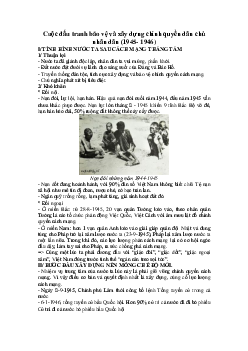 Cuộc đấu tranh bảo vệ và xây dựng chính quyền dân chủ nhân dân (1945- 1946)