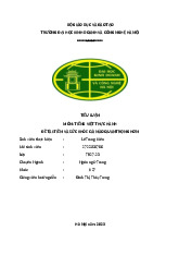 Tiểu luận So sánh giữa tiền và sức khỏe môn Tiếng Việt thực hành | Trường Đại học Kinh Doanh và Công Nghệ Hà Nội