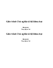 Giáo trình môn Chủ nghĩa xã hội khoa học | Học viện Ngân hàng