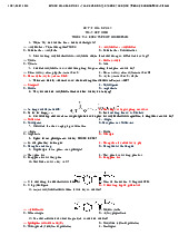 Trắc nghiệm có đáp án Phân loại và tác dụng của các vitamin: Nguồn gốc và cách sử dụ môn Hóa Dược| Trường Đại học Y Dược, Đại học Quốc gia Hà Nội