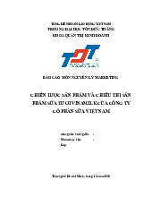 Phân tích chiến lược sữa Vinamilk | Nguyên Lý Marketing | Đại học Tôn Đức Thắng