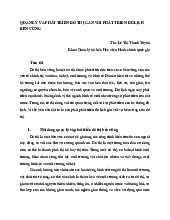 Hội thảo đô thị bền vững | Học viện Hành chính Quốc gia