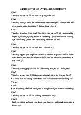 Câu hỏi ôn tập môn Kỹ thuật kiểm định Ô tô | Trường đại học kinh doanh và công nghệ Hà Nội