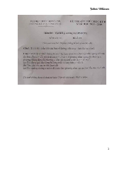 Đề thi Vật lý đại cương 1 đề số 1 kỳ 2 năm học 2018-2019 | Trường Đại học Công nghệ, Đại học Quốc gia Hà Nội