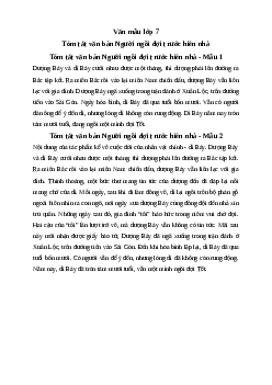 Tóm tắt văn bản Người ngồi đợi trước hiên nhà (2 mẫu) | Văn mẫu lớp 7 Cánh diều