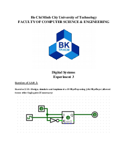Báo cáo bài tập số 3 môn Digital System nội dung bằng tiếng Anh