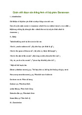 Viết 1 đoạn văn ngắn bằng tiếng Anh về bộ phim Doraemon (Cách viết + 17 Mẫu) | Tiếng Anh 7