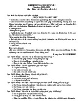 Đề thi HK1 môn Tiếng Việt lớp 3 - KNTT