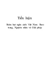 Thâm hụt ngân sách Việt Nam: Thực trạng, Nguyên nhân và Giải pháp | Tiểu luận Kinh Tế Vĩ Mô
