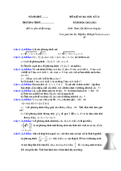 Đề thi học kì 2 môn Toán 10 năm 2022 - 2023 sách Chân trời sáng tạo | Đề 1
