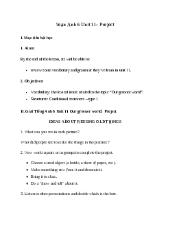 Giải Tiếng Anh 6 Unit 11: Project | Global Success