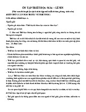 Ôn tập Môn Triết học Mac-Lenin | Đại học Fulbright Việt Nam