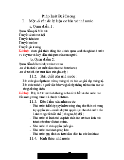 Tóm tắt lý thuyết môn Pháp luật đại cương | Đại học Thương Mại